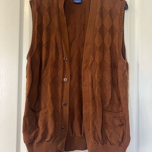 Pendleton Men's Brown Diamond Knit Vest